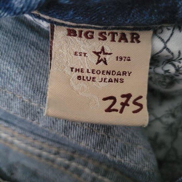 Big Star Remy Jeans Womens Size 27 Low Rise Boot Medium Wash Denim Pants - Picture 6 of 7